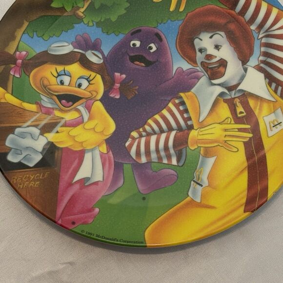1991 McDonald’s Ronald McDonald Plastic Plate - Picture 2 of 5